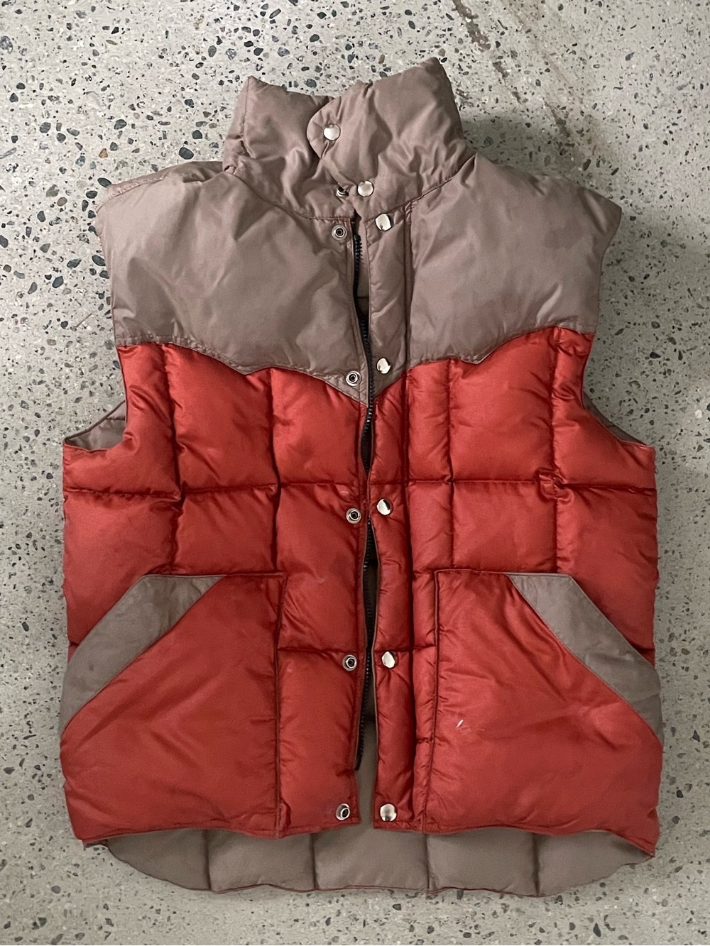 80s vintage western down puffer vest